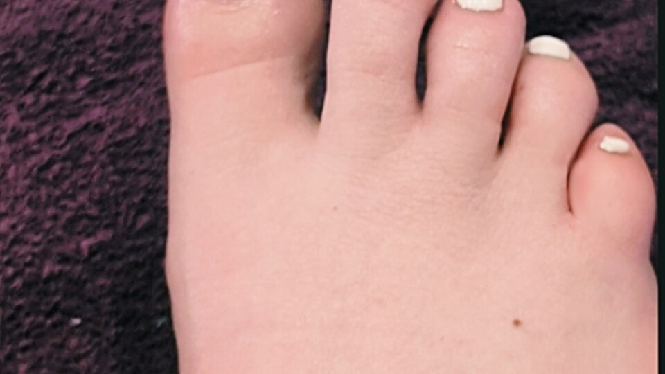 Ashlee's White Polish Pedicure